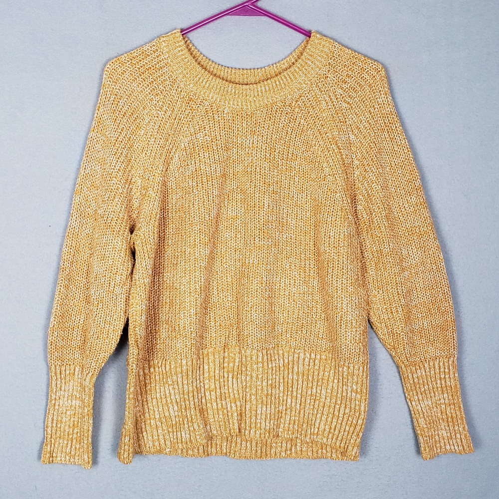Universal Thread Size XL Chunky Knit‎ Sweater Gold Fisherman Boho Granola Girl